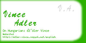 vince adler business card